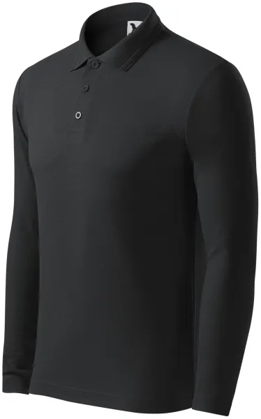 Grobes Poloshirt für Herren mit langen Ärmeln - Herren Poloshirt für jeden Tag