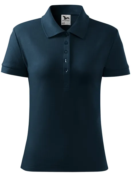Damen einfaches Poloshirt - Leichtes Baumwoll-Poloshirt für Damen