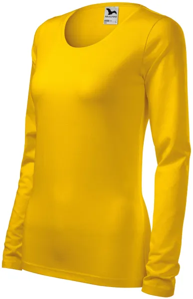 Eng anliegendes Damen-T-Shirt mit langen Ärmeln - Bequemes Damen-T-Shirt aus Baumwolle