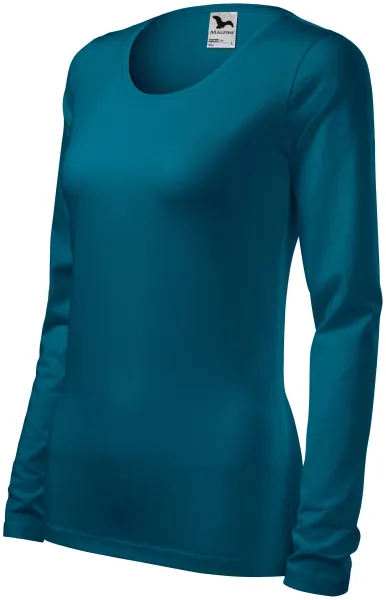 Eng anliegendes Damen-T-Shirt mit langen Ärmeln - Bequemes Damen-T-Shirt aus Baumwolle