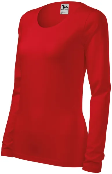 Eng anliegendes Damen-T-Shirt mit langen Ärmeln - Bequemes Damen-T-Shirt aus Baumwolle